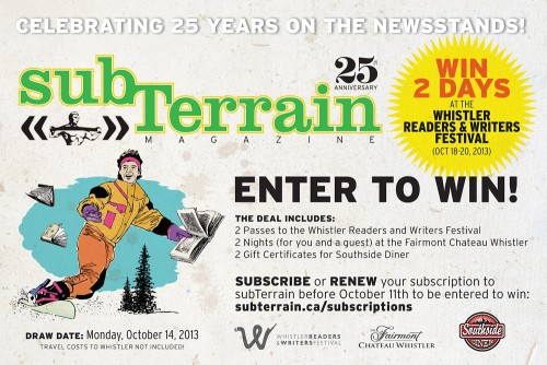 Subscribe and enter to win Whistler Prize Pack